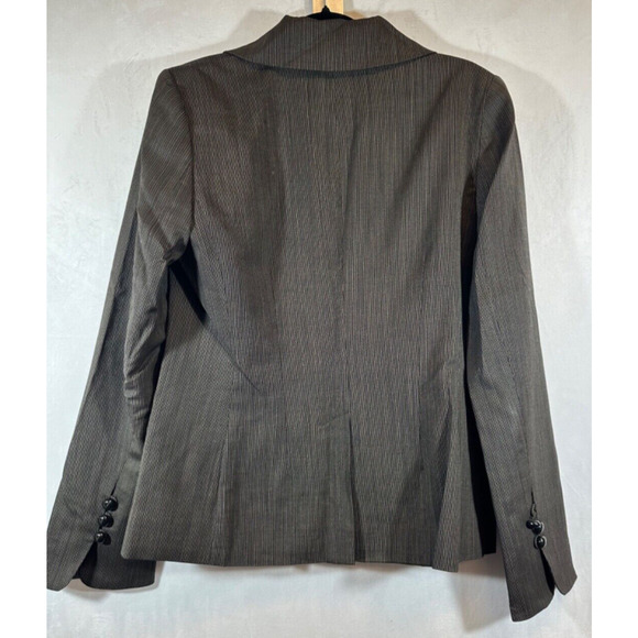 CLASSIQUES ENTIER sz 6 Womens Jacket BLAZER wool blend Brown Stripe A49 - Picture 5 of 8